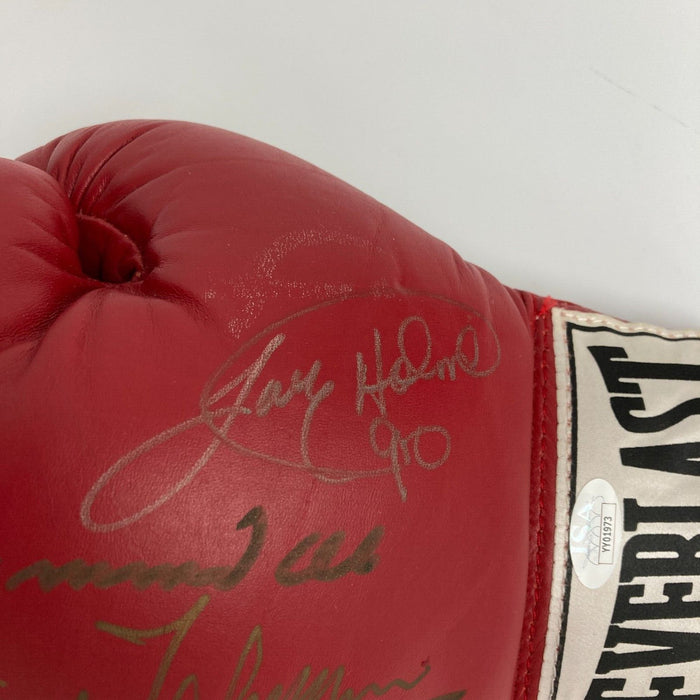 Muhammad Ali Joe Frazier Jersey Joe Walcott Larry Holmes Signed Boxing Glove JSA
