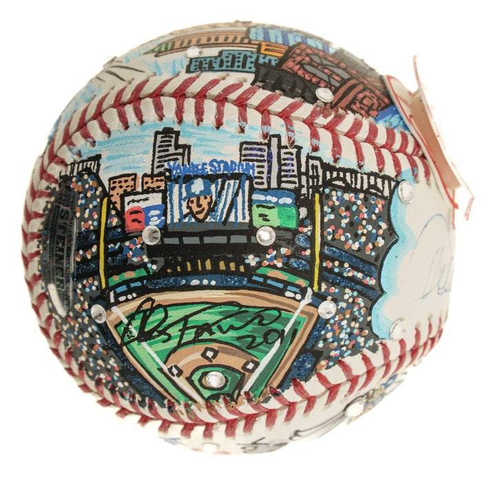 Derek Jeter Signed Charles Fazzino Hand Painted Pop Art Baseball MLB & Steiner