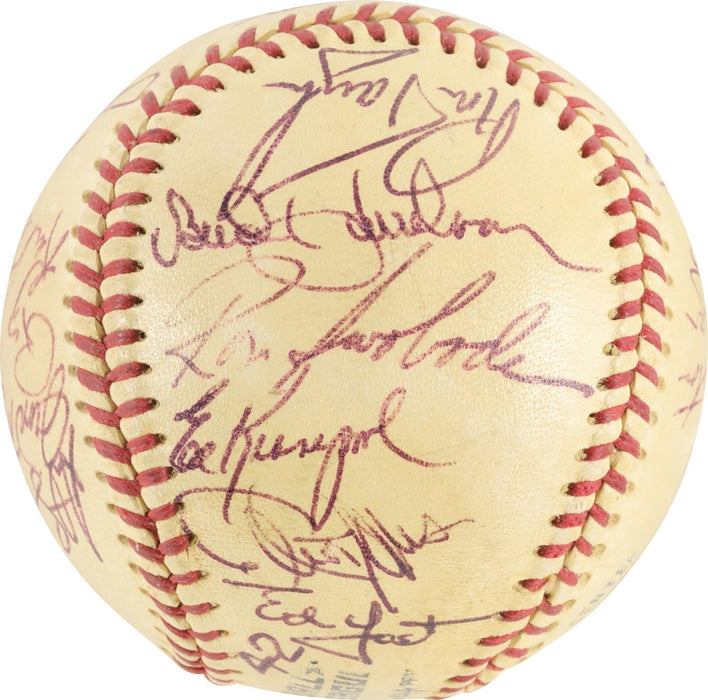 1970 New York Mets Team Signed Baseball Gil Hodges & Tom Seaver JSA COA