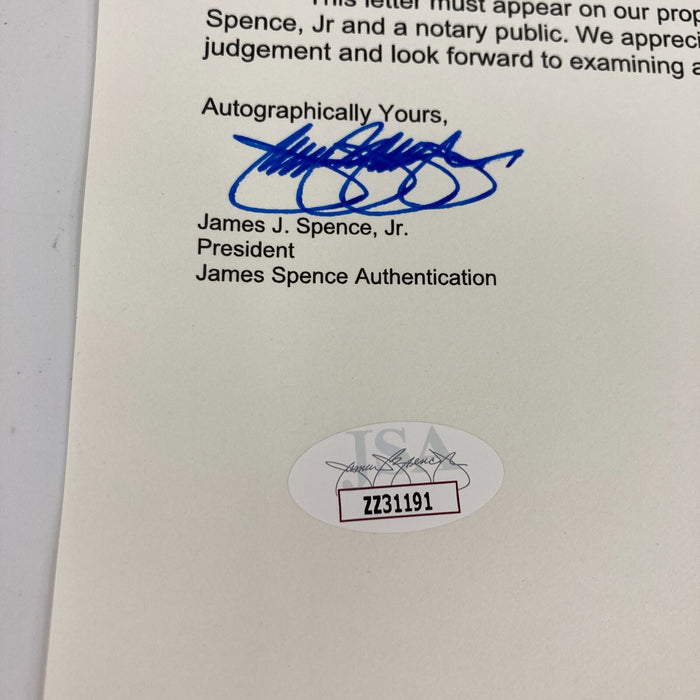 Ted Williams "Thumper" Signed Inscribed Baseball Bat JSA COA RARE