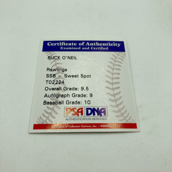 Buck O'Neil John  Jordan Full Name Signed MLB Baseball PSA DNA Graded 9.5 MINT