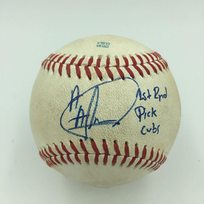 Albert Almora Cubs 1st Round Pick Pre Rookie Signed Game Used Baseball JSA COA