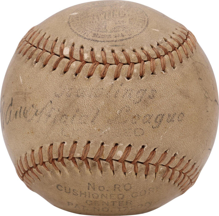 Honus Wagner Sweet Spot Signed Baseball With Paul Waner Dizzy Dean PSA DNA COA