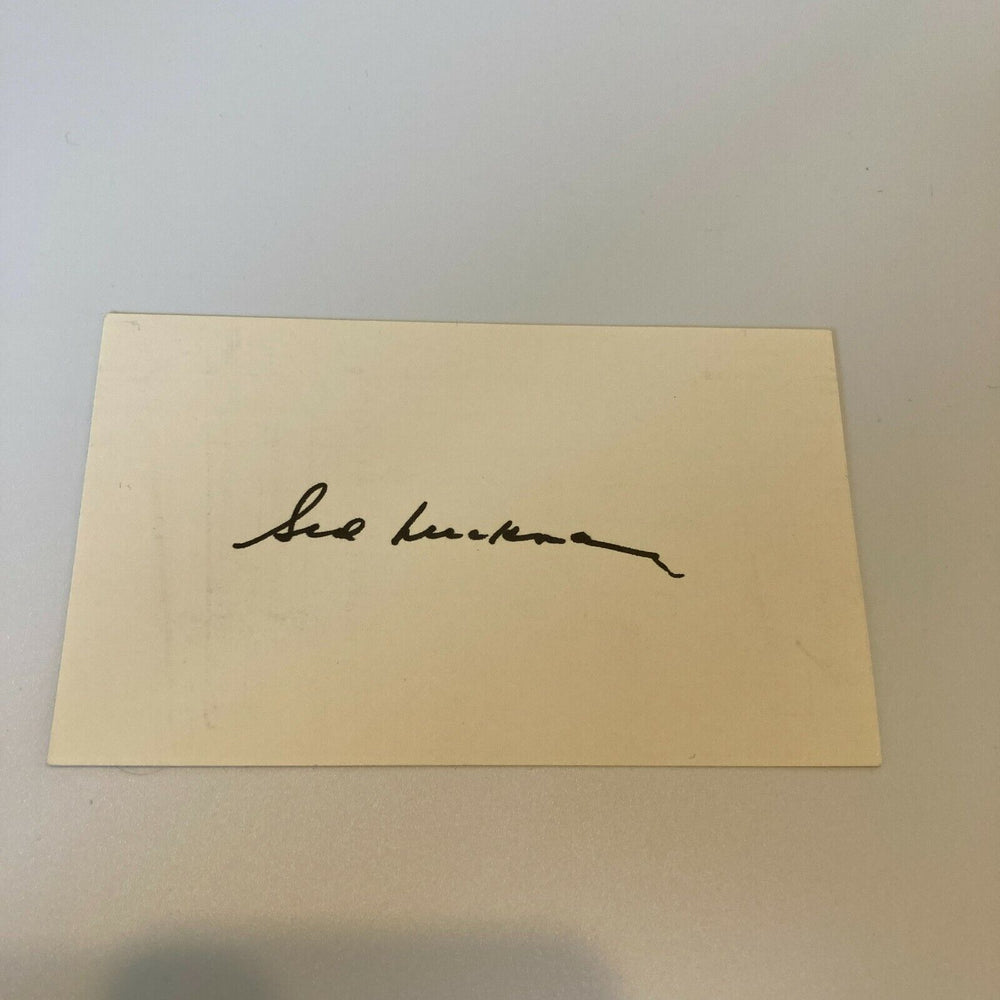 Sid Luckman Signed Autographed Index Card NFL