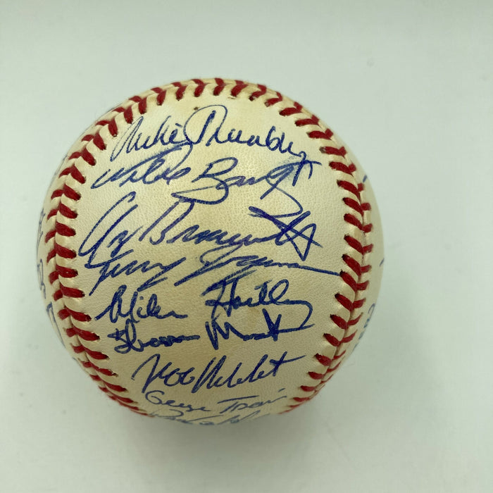 Nice 1993 Minnesota Twins Team Signed AL Baseball With Kirby Puckett COA