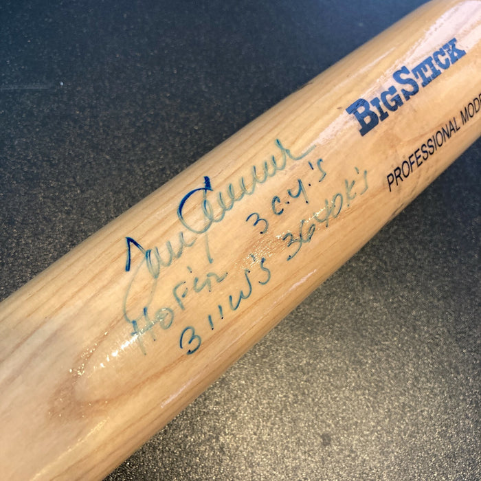 Tom Seaver HOF 311 Wins Signed Heavily Inscribed STAT Baseball Bat JSA COA