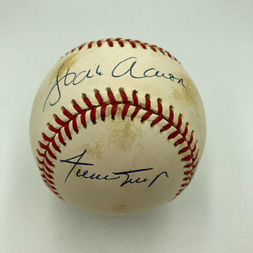 Hank Aaron Willie Mays 3000 Hit 500 Home Run Club Signed Baseball JSA COA