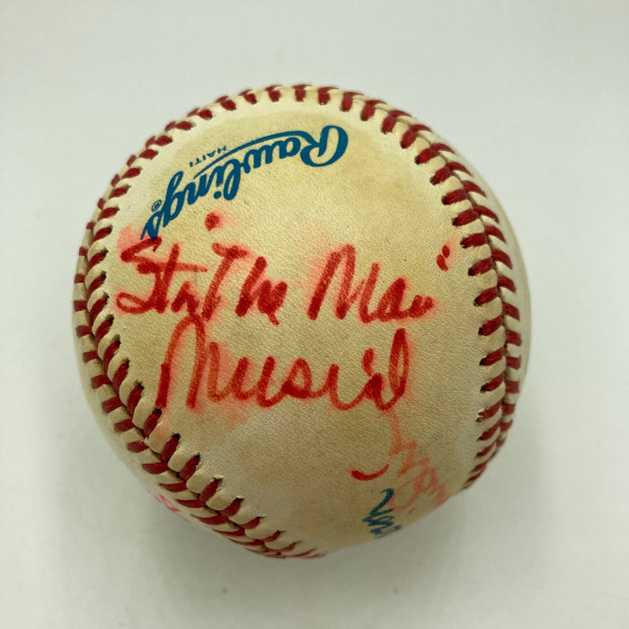 Stan Musial Duke Snider Johnny Mize HOF Multi Signed Baseball JSA COA