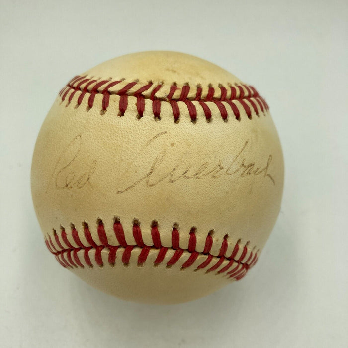 Red Auerbach Signed American League Baseball Boston Celtics HOF JSA COA