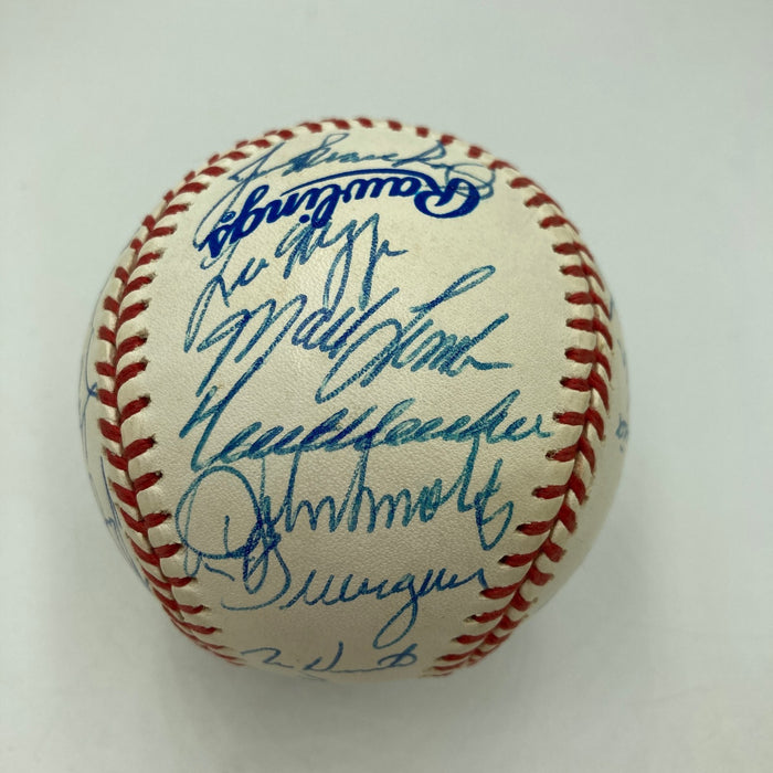 1991 Atlanta Braves NL Champs Team Signed World Series Baseball 31 Sigs JSA COA