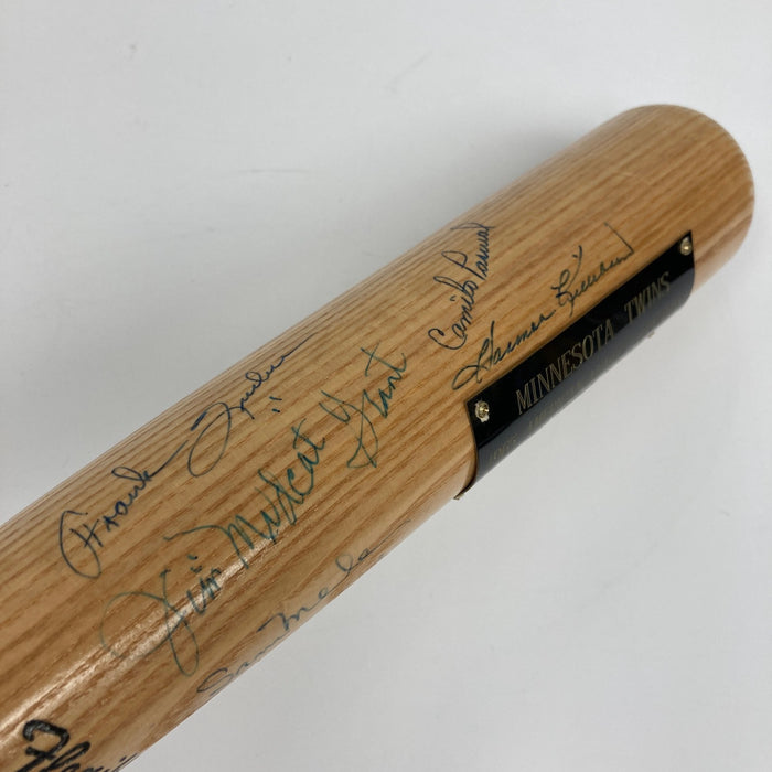1965 Minnesota Twins American League Champs Team Signed Baseball Bat JSA COA