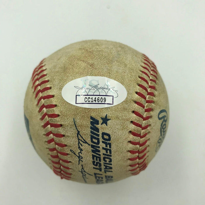 Corey Seager 2013 Pre Rookie Signed Game Used Minor League Baseball With JSA COA