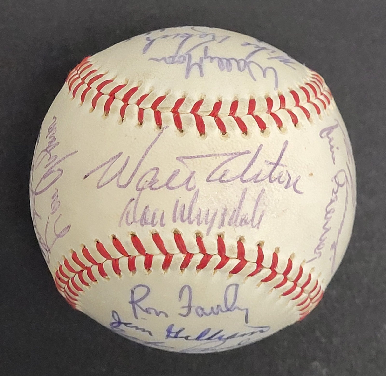 1965 Los Angeles Dodgers World Series Champs Team Signed Baseball JSA COA