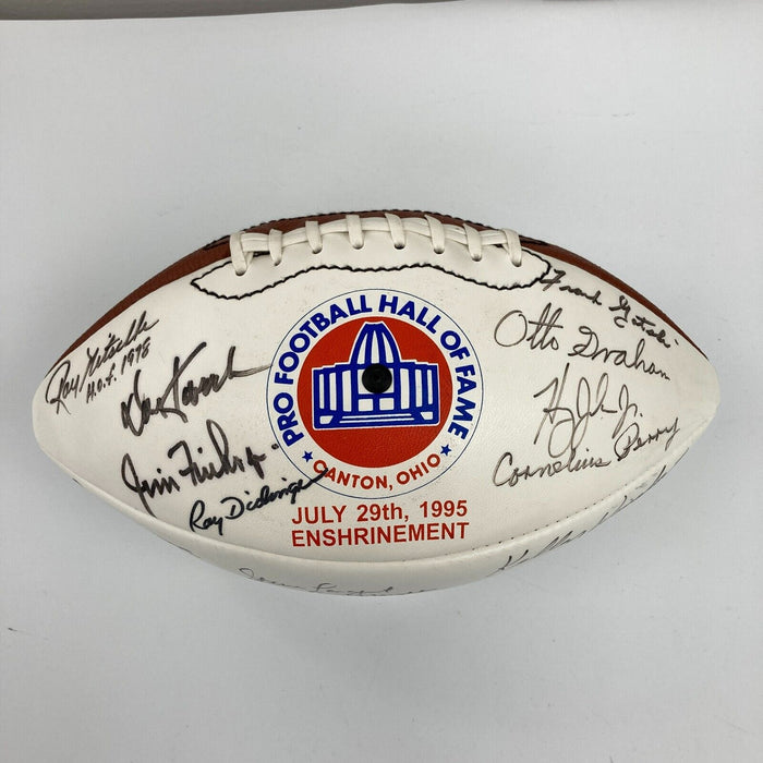 1995 Hall Of Fame Induction Signed Football 29 Sigs Bart Starr Ray Nitschke JSA