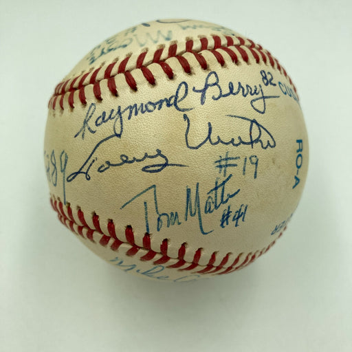 Johnny Unitas Baltimore Colts Hall Of Fame Legends Multi Signed Baseball JSA COA