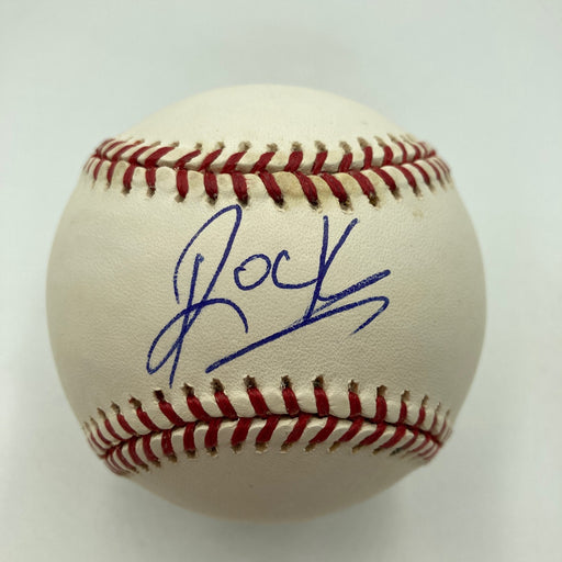 Dwayne "The Rock" Johnson Single Signed World Series Baseball JSA Graded MINT 9