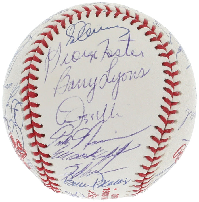 1986 New York Mets World Series Champs Team Signed W.S. Baseball 35 Sigs JSA COA