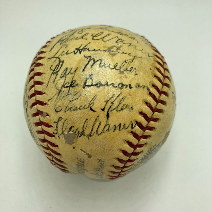 Honus Wagner Paul Waner Arky Vaughan Pie Traynor Chuck Klein Signed Baseball JSA