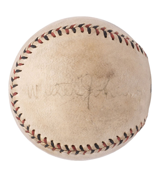 Walter Johnson Signed 1920's Baseball With Beckett COA