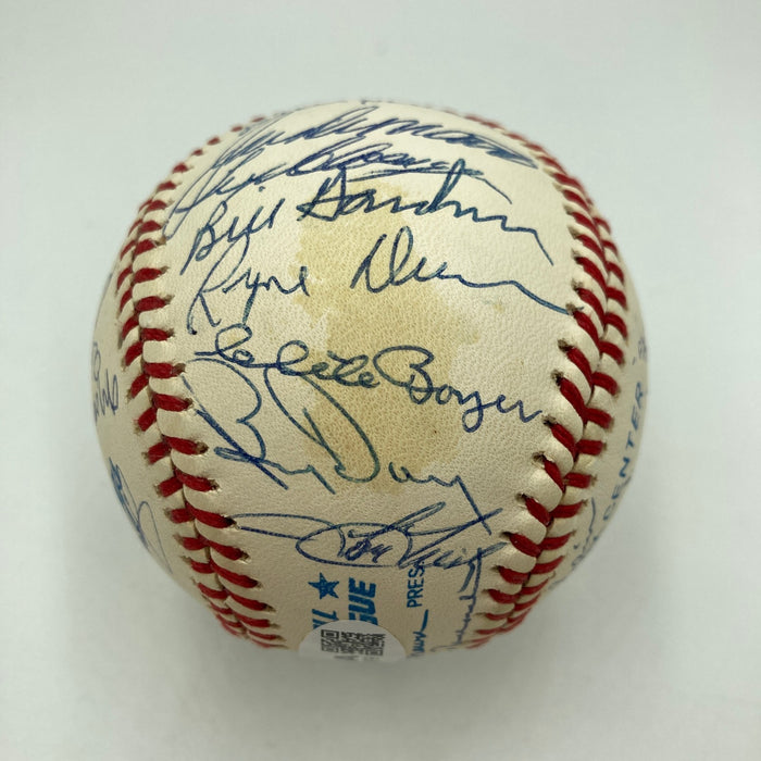 1961 New York Yankees World Series Champs Team Signed Baseball Mickey Mantle JSA