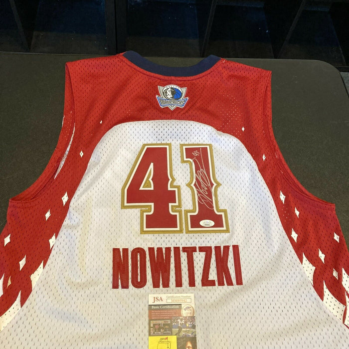 Dirk Nowitzki Signed 2007 All Star Game  Dallas Mavericks Pro Cut Jersey JSA COA