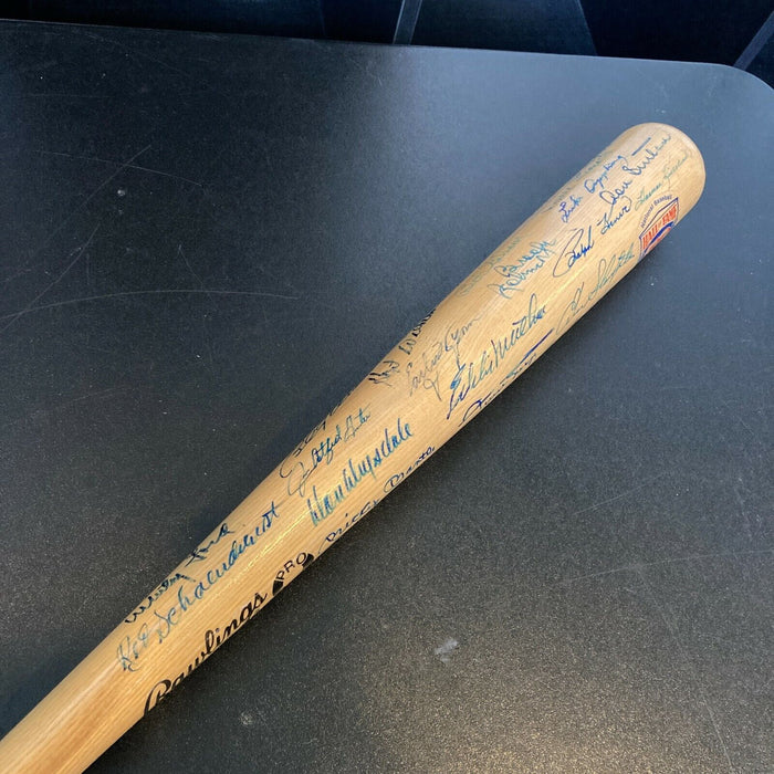 Mickey Mantle Ted Williams Willie Mays Hank Aaron HOF Multi Signed Bat JSA COA