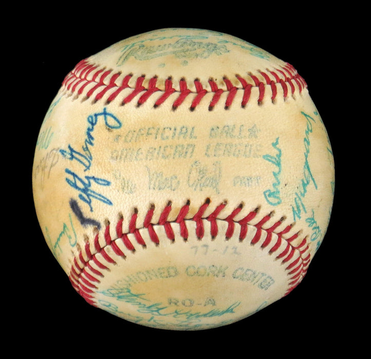 1982 Hall Of Fame Signed Baseball 26 Sigs Ruffing Marquard Lindstrom Kelly JSA