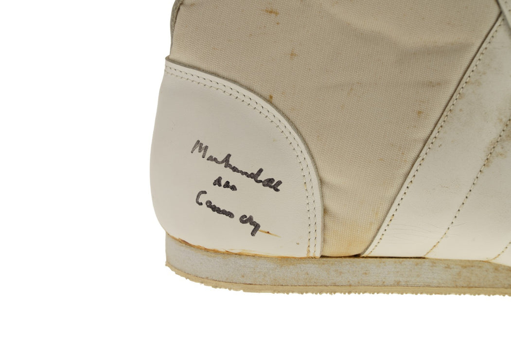 Muhammad Ali "AKA Cassius Clay" Twice Signed Vintage Boxing Boot JSA COA