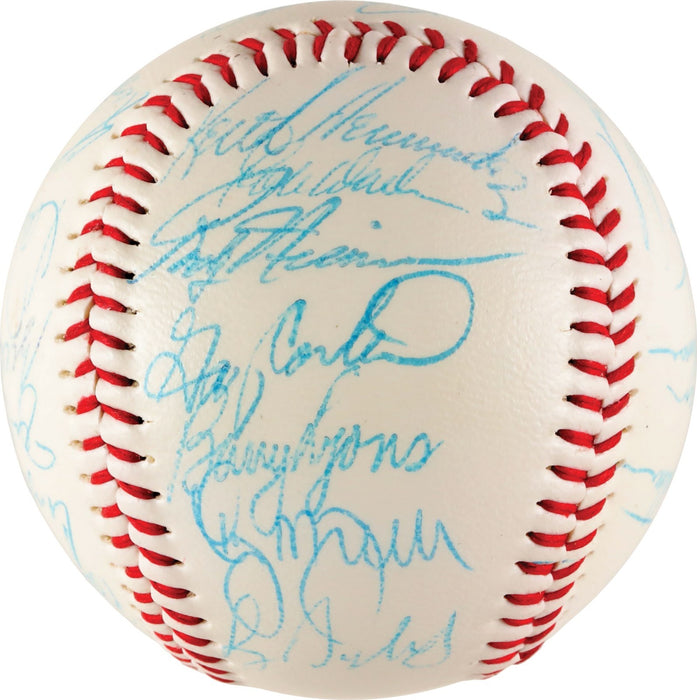 Vintage 1986 New York Mets World Series Champs Team Signed Baseball JSA COA
