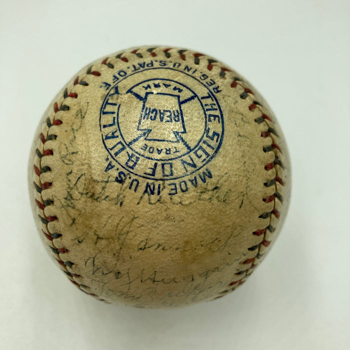 1927 New York Yankees WS Champs Team Signed Baseball Babe Ruth & Lou Gehrig PSA