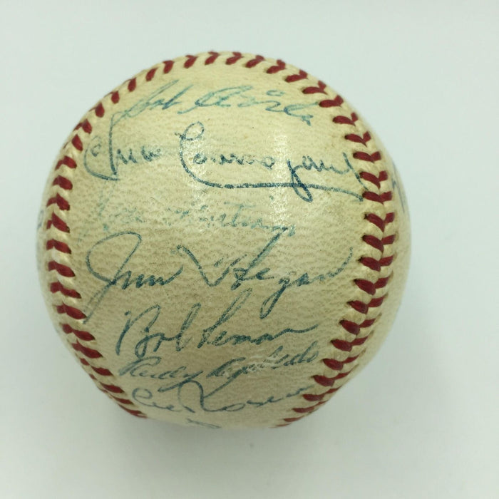 Beautiful 1956 Cleveland Indians Team Signed American League Baseball JSA COA