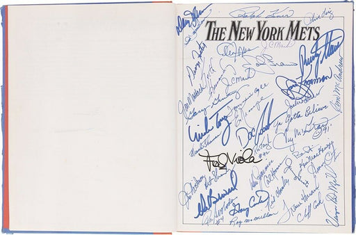 1986 New York Mets World Series Yearbook With 180 Signatures! PSA DNA COA