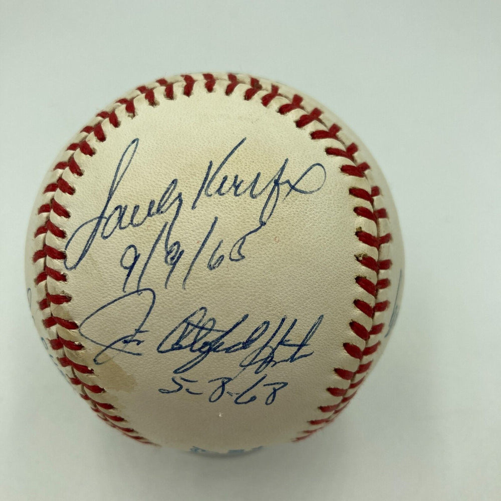 Sandy Koufax Perfect Game Pitchers Signed Baseball With Inscriptions