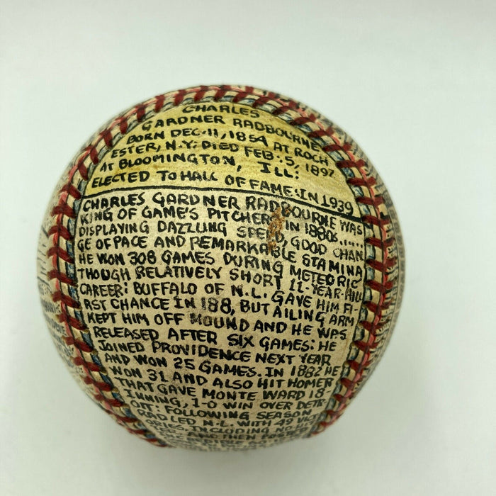 Charles Radbourn "Old Hoss" Hand Painted George Sosnak Folk Art Baseball JSA COA