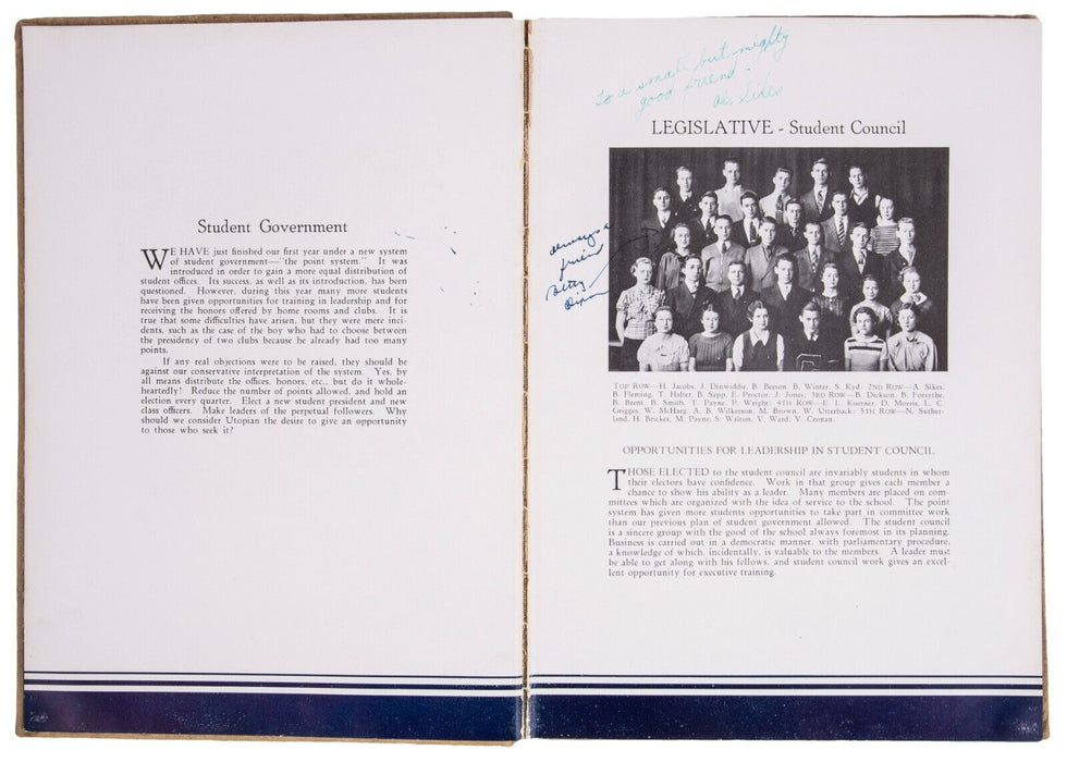 Sam Walton Signed 1936 High School Yearbook Walmart Owner Beckett & JSA COA