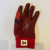 David Ortiz 500th Career Double Signed Game Used Batting Glove MLB Authentic