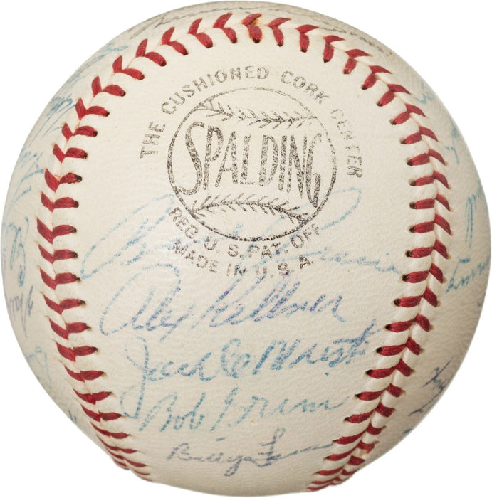 1957 All Star Game Team Signed Baseball Elston Howard Nellie Foxx Yogi Berra PSA