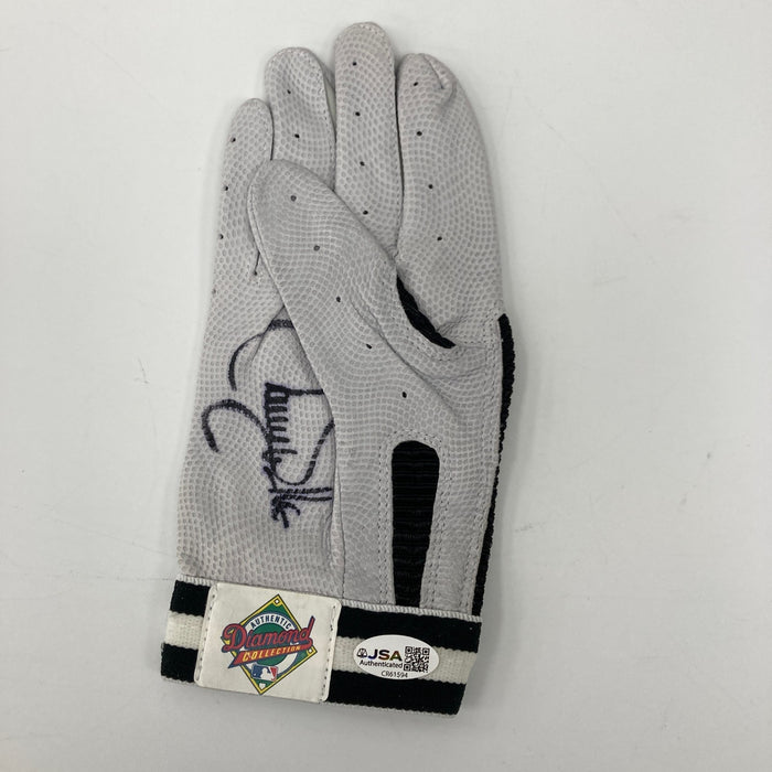 Larry Walker Twice Signed Game Issued 1990's Franklin Batting Gloves JSA COA