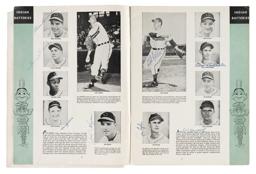 1948 Cleveland Indians World Series Champs Team Signed W.S. Program PSA DNA