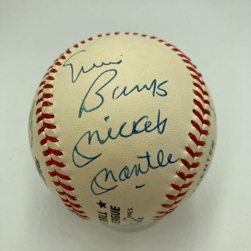 Mickey Mantle Willie Mays Hank Aaron 500 Home Run Signed Baseball PSA DNA