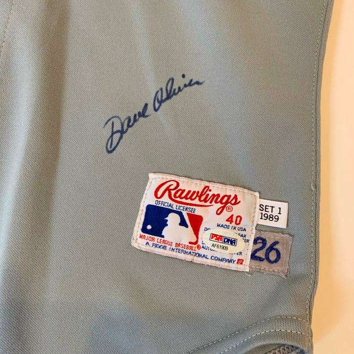 1989 Dave Oliver Signed Game Used Texas Rangers Jersey PSA DNA COA