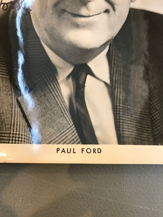 Vintage 1960's Paul Ford Signed Autographed 8X10 Photo With JSA COA
