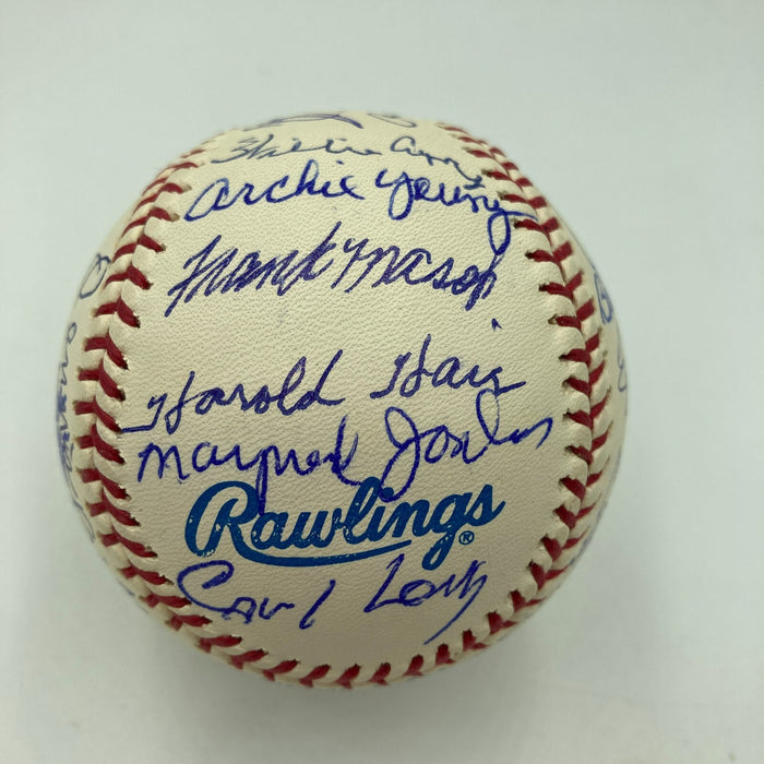 Beautiful Negro League Legends Multi Signed Baseball 30 Sigs With JSA COA