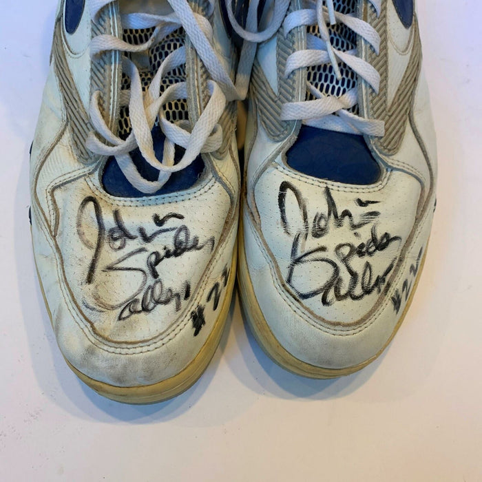 John Salley Signed Game Used Shoes From The 1990 Finals Detroit Pistons JSA COA