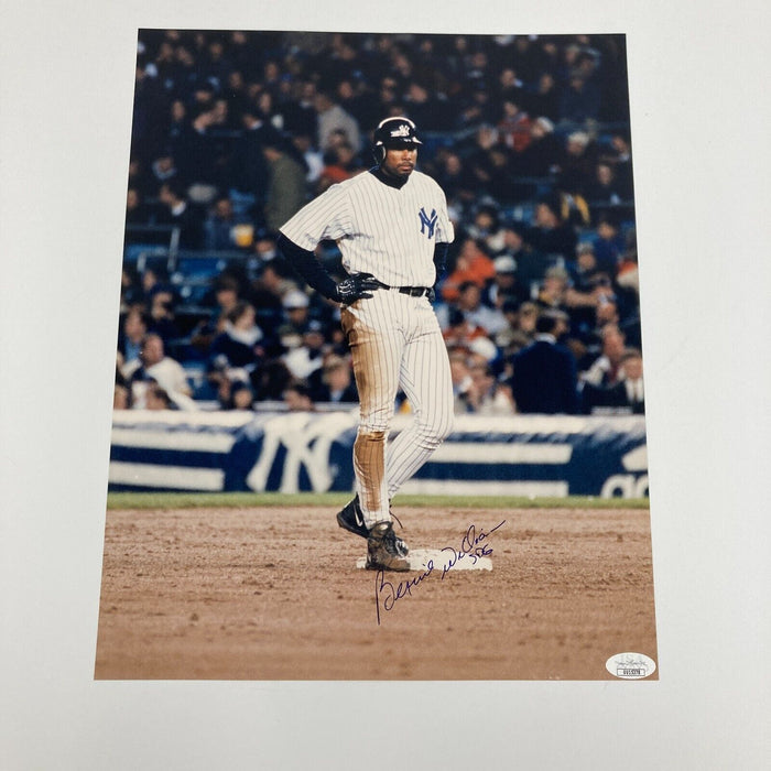 Bernie Williams Signed Autographed 11x14 Baseball Photo JSA COA