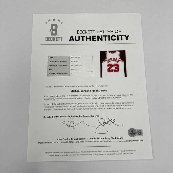 Michael Jordan Signed Nike 1997 Pro Cut Chicago Bulls Jersey UDA & Beckett COA