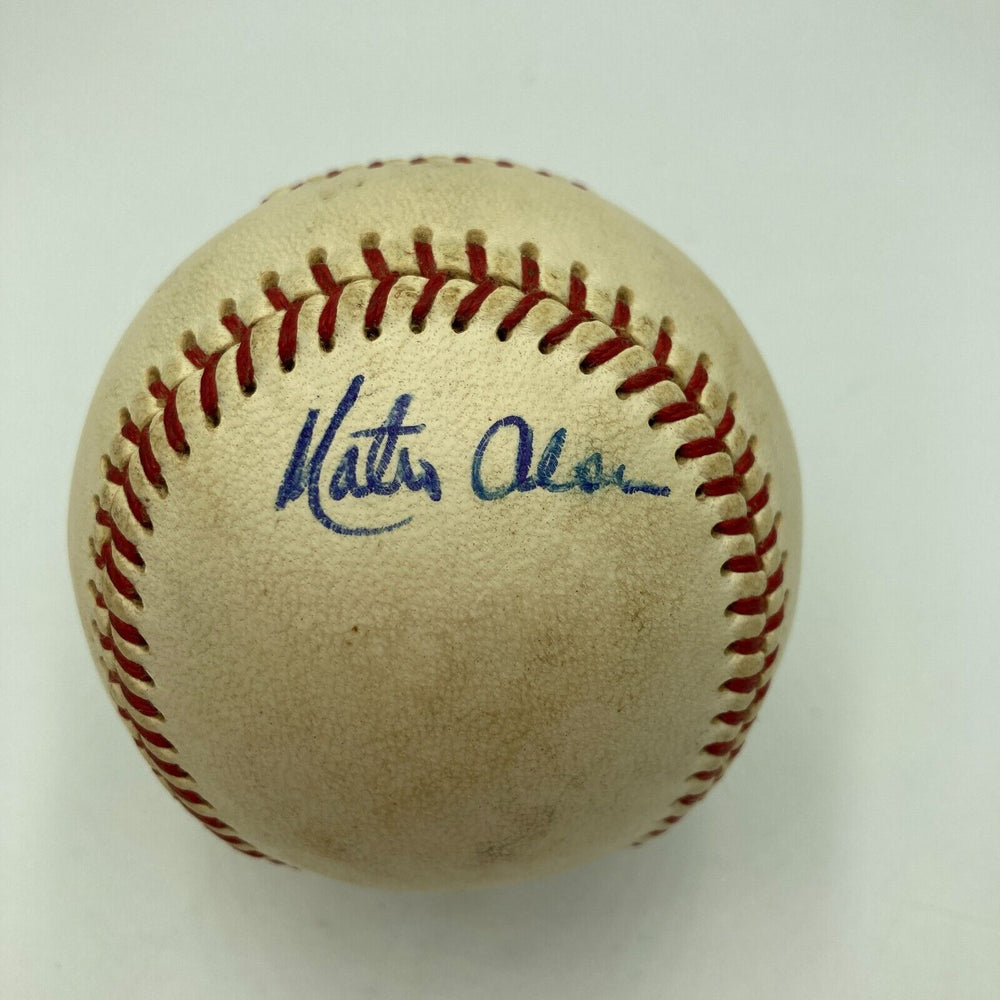 Matty Alou Signed 1960's Official National League Giles Baseball JSA COA