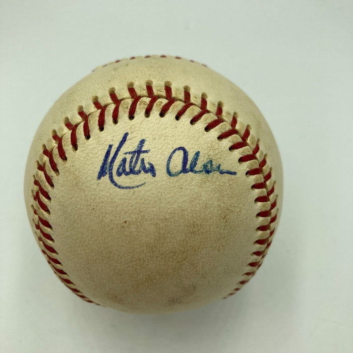 Matty Alou Signed 1960's Official National League Giles Baseball JSA COA