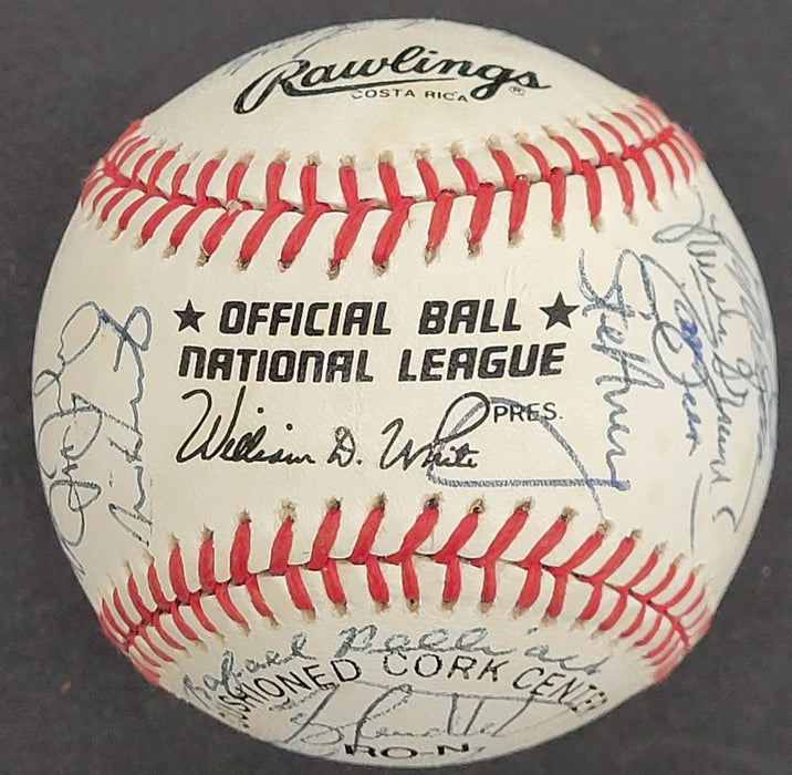 1991 Atlanta Braves National League Champs Team Signed Baseball Beckett COA