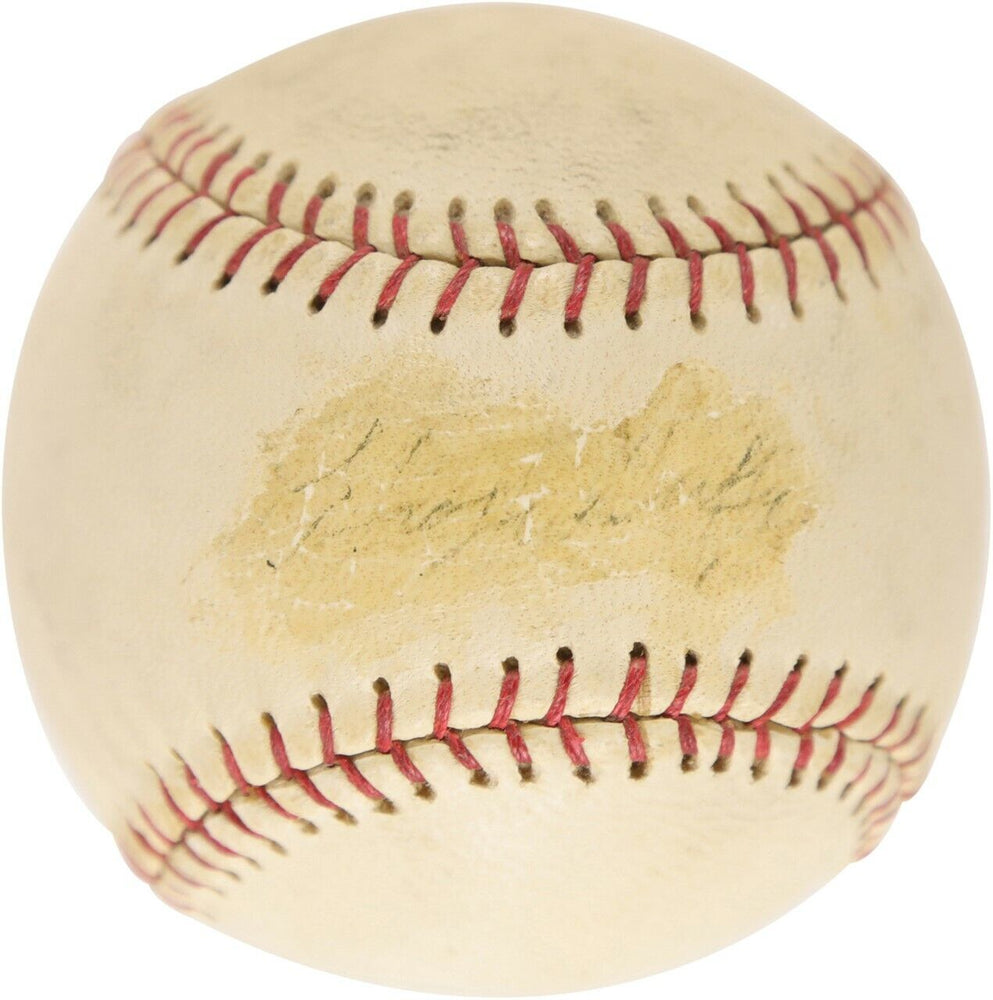 Rare Hugh Duffy Single Signed Autographed Baseball JSA COA Boston Red Sox HOF